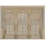 20th Century English School. A Curtain Design, Print, 9.75" x 13", and another by the same hand, Two