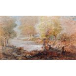 Andrew MacCallum (1821-1902) British. A Wooded River Landscape, Watercolour, Signed and Dated