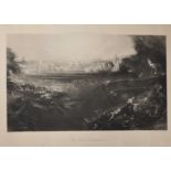 After John Martin (1789-1854) British. "The Last Judgement", Mezzotint, Unframed, 11" x 18.5", and a