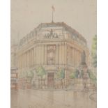 20th Century English School. Study of 'Australia House, Strand, No.5', Watercolour and Pencil,