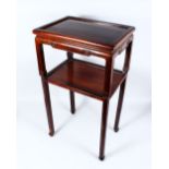 A GOOD 19TH CENTURY CHINESE HUANGHUALI HARDWOOD SIDE TABLE, the rectangular formed table with simple