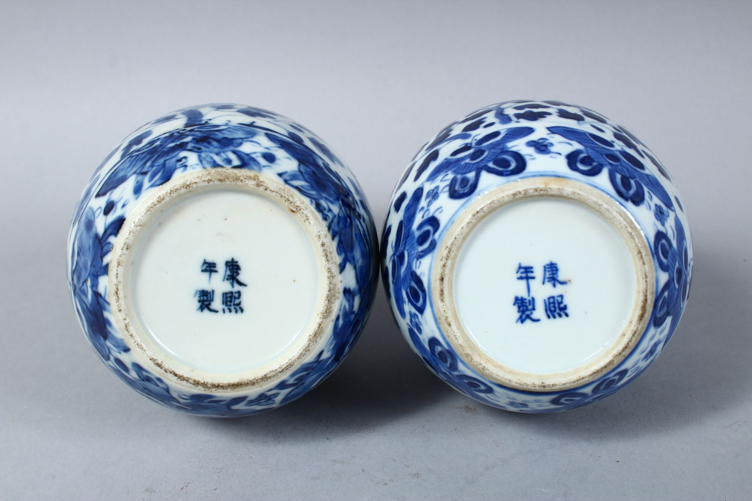 TWO CHINESE 19TH CENTURY BLUE & WHITE DOUBLE GOURD VASES, both painted with typical scenes of - Image 5 of 7