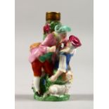 A SAMSON PORCELAIN SCENT BOTTLE depicting young lovers. 2.5ins high.