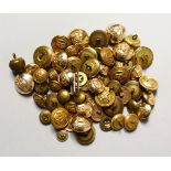 A BAG OF ARMY BUTTONS.
