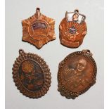 FOUR CHINESE BRONZE MEDALS.