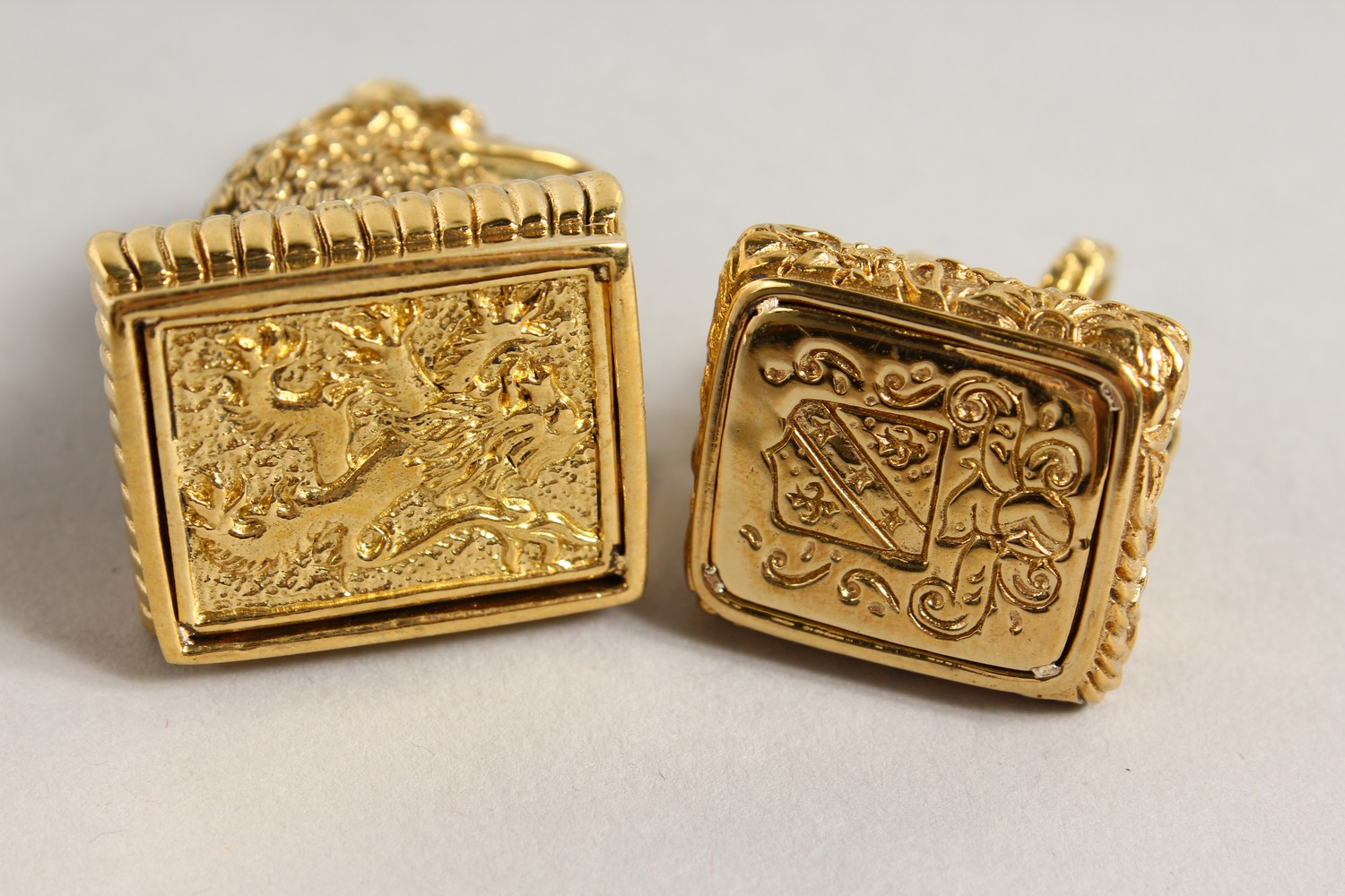 TWO SILVER GILT FOBS. - Image 3 of 3
