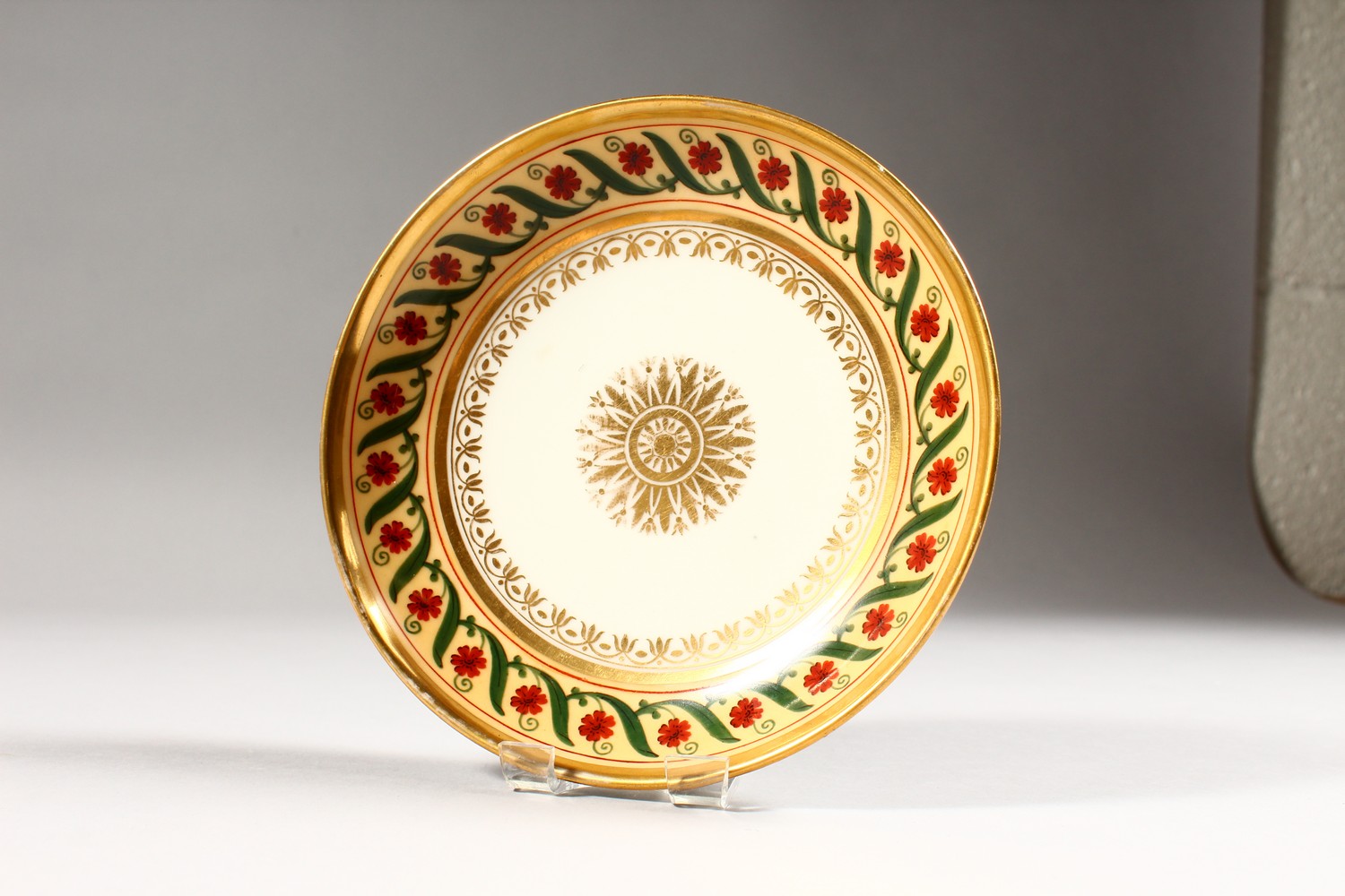 A GOOD 19TH CENTURY SEVRES TEA CUP AND SAUCER. - Image 8 of 12