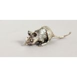 A TINY NOVELTY SILVER MOUSE.