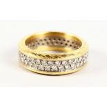 A VERY GOOD 18CT GOLD DIAMOND ETERNITY RING.