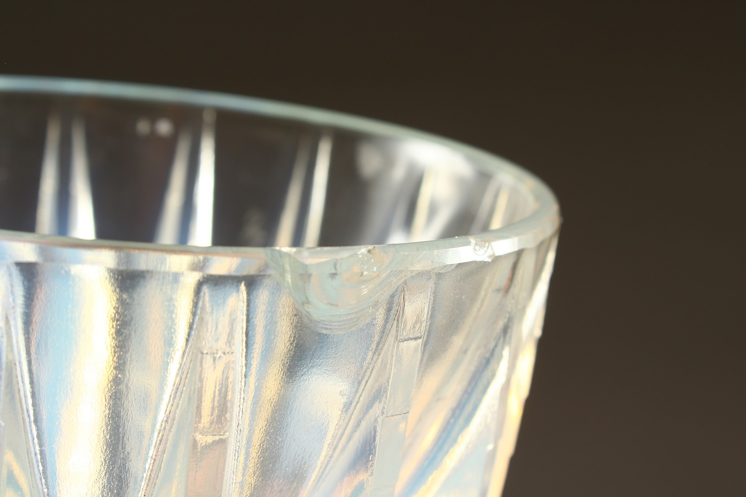 A LALIQUE BLUE TINTED VASE "CHAMOIX". Etched R. Lalique, France. 14.5cm high. - Image 5 of 7