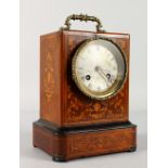 A GOOD 19TH CENTURY FRENCH KINGWOOD INLAID CASED CLOCK by BREGUET, PARIS, No. 2070. 8.5ins high.