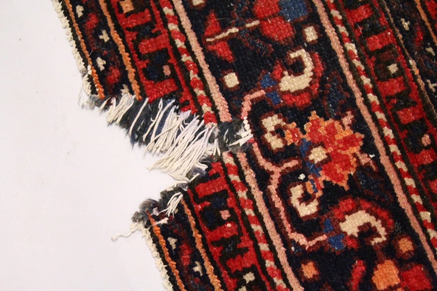 A PERSIAN RUG, 20TH CENTURY, red ground with central medallion, within a dark blue border. 6ft - Image 3 of 11