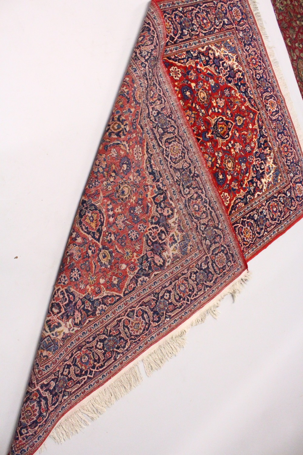 A GOOD KASHAN RUG, first half of 20th Century, red ground with all-over stylised floral - Image 10 of 11