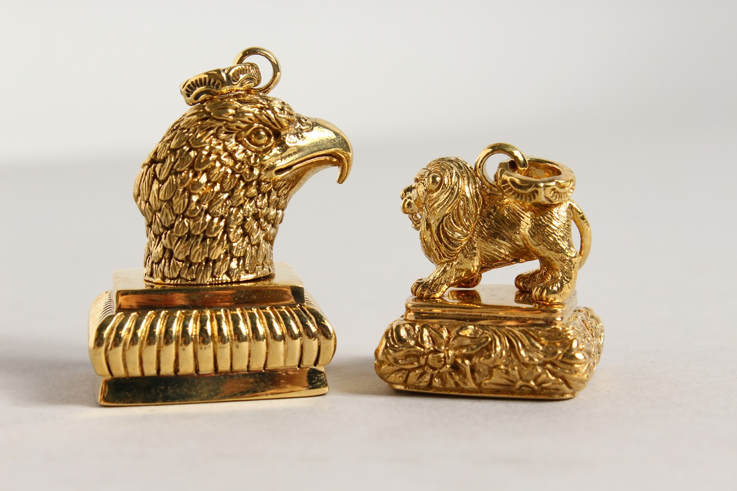 TWO SILVER GILT FOBS. - Image 2 of 3