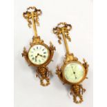 A SUPERB PAIR OF 19TH CENTURY FRENCH LOUIS XVITH DESIGN CLOCK AND BAROMETER by ANCIENNE MON,