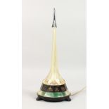 A RUSSIAN NOVELTY "SPUTNIK" TABLE LAMP. 15.5ins high.