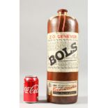 BOLS SCHNAPPS, one large stoneware bottle.