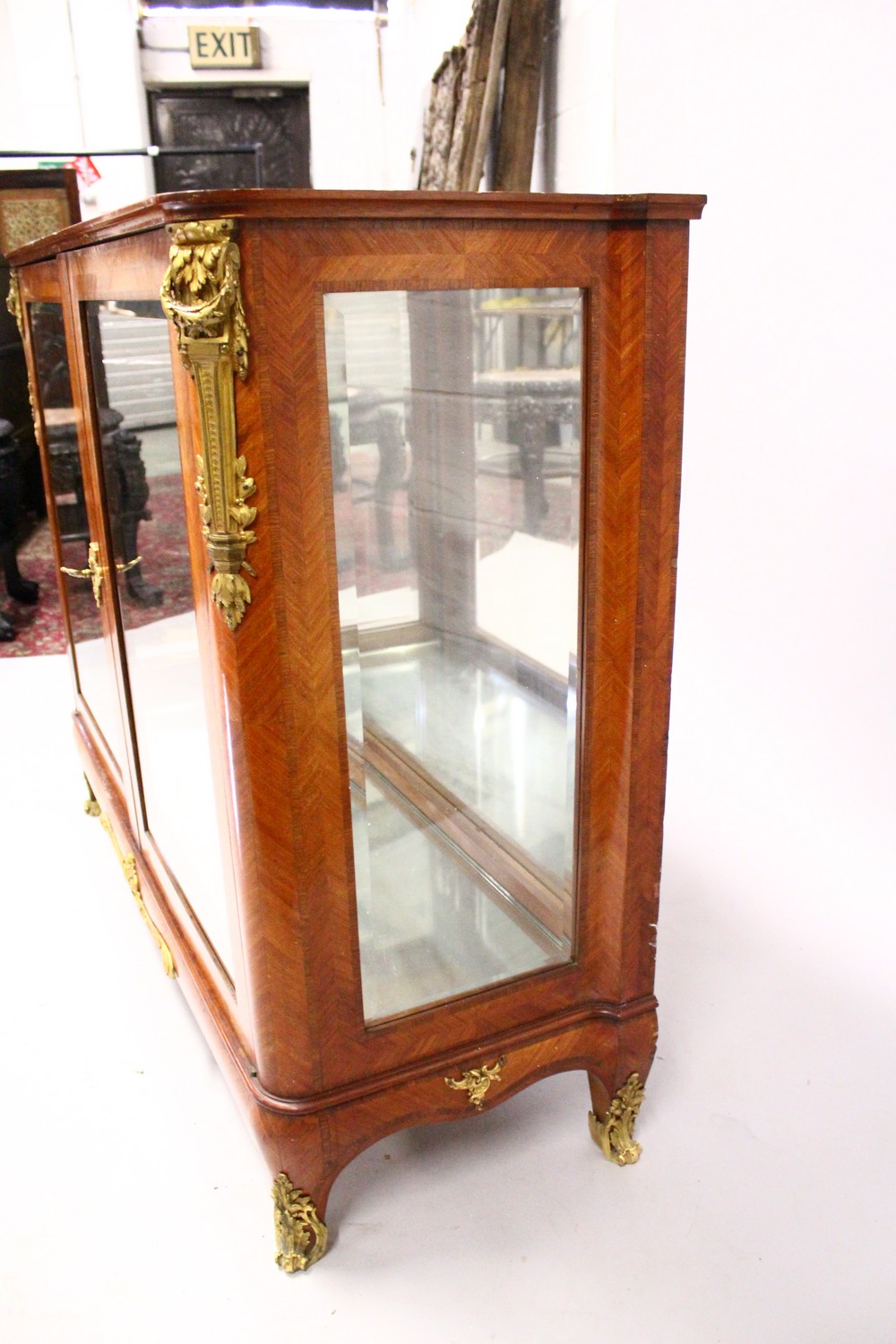 A GOOD FRENCH KINGWOOD, MARBLE AND ORMOLU CABINET by HENRY DASSON, with variegated marble top, - Image 14 of 14