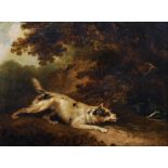 Circle of Martin Theodore Ward (1799-1874) British. Study of a Terrier finding a Badger, Oil on