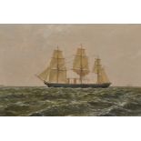 Walters (20th Century) British. "HMS Warrior, 1860" 'A Museum Ship, Portsmouth', Oil on Board,