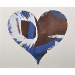 Damien Hirst (1965- ) British. A Spin Heart, Acrylic on Card, Stamped, Inscribed 'Science, this