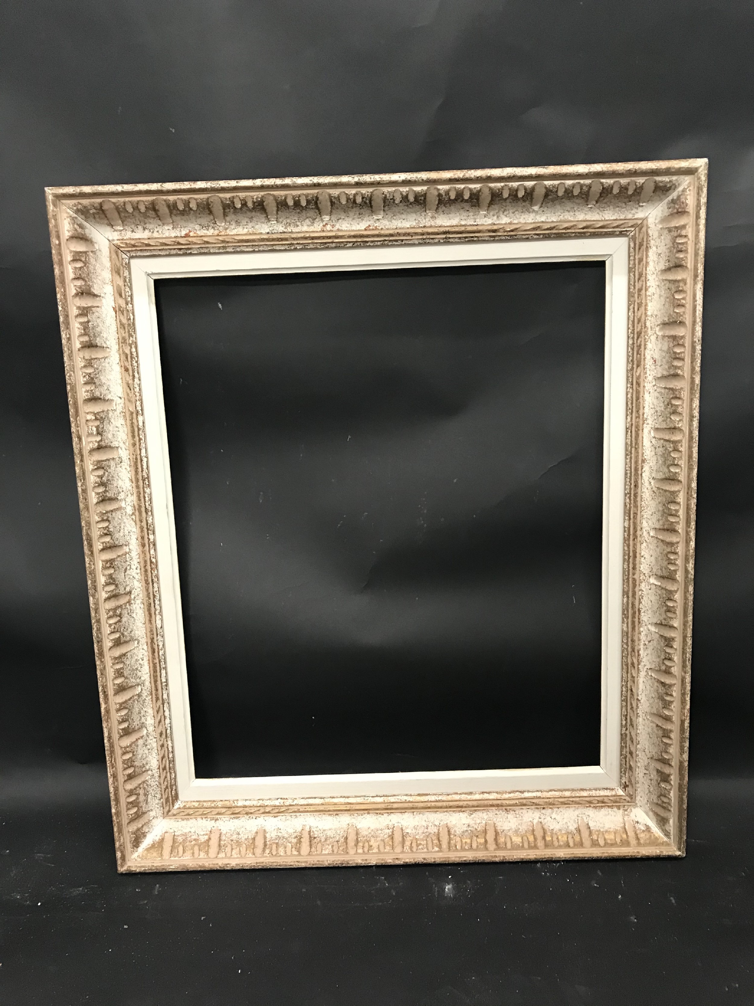 20th Century French School. A White Painted Frame, 21.5" x 18" (rebate). - Image 2 of 3