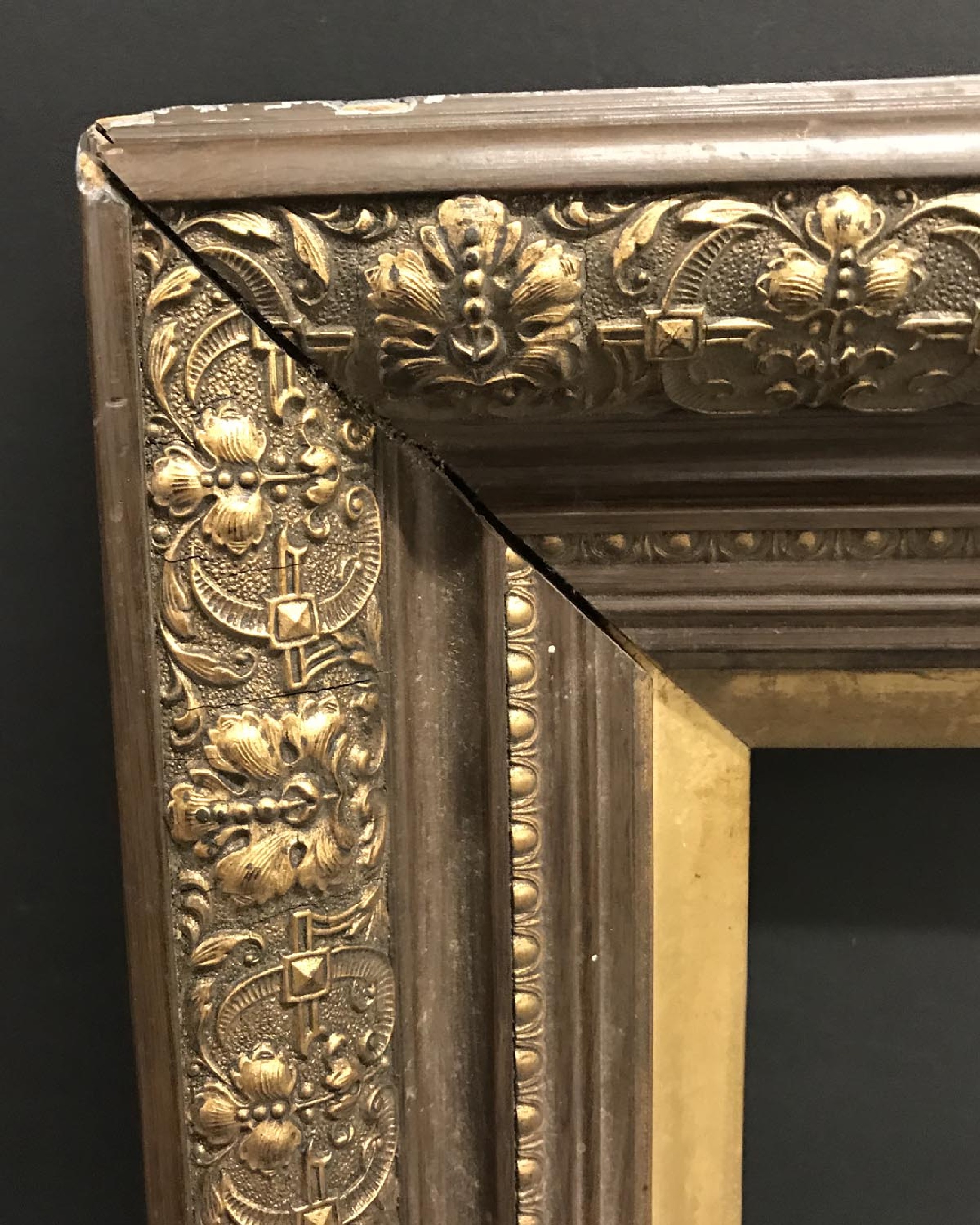 20th Century English School. A Gilt and Painted Composition Frame, 36" x 28" (rebate).