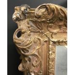 Late 19th Century English School. A Carved Giltwood Frame, with Swept Pierced Centres and Corners,