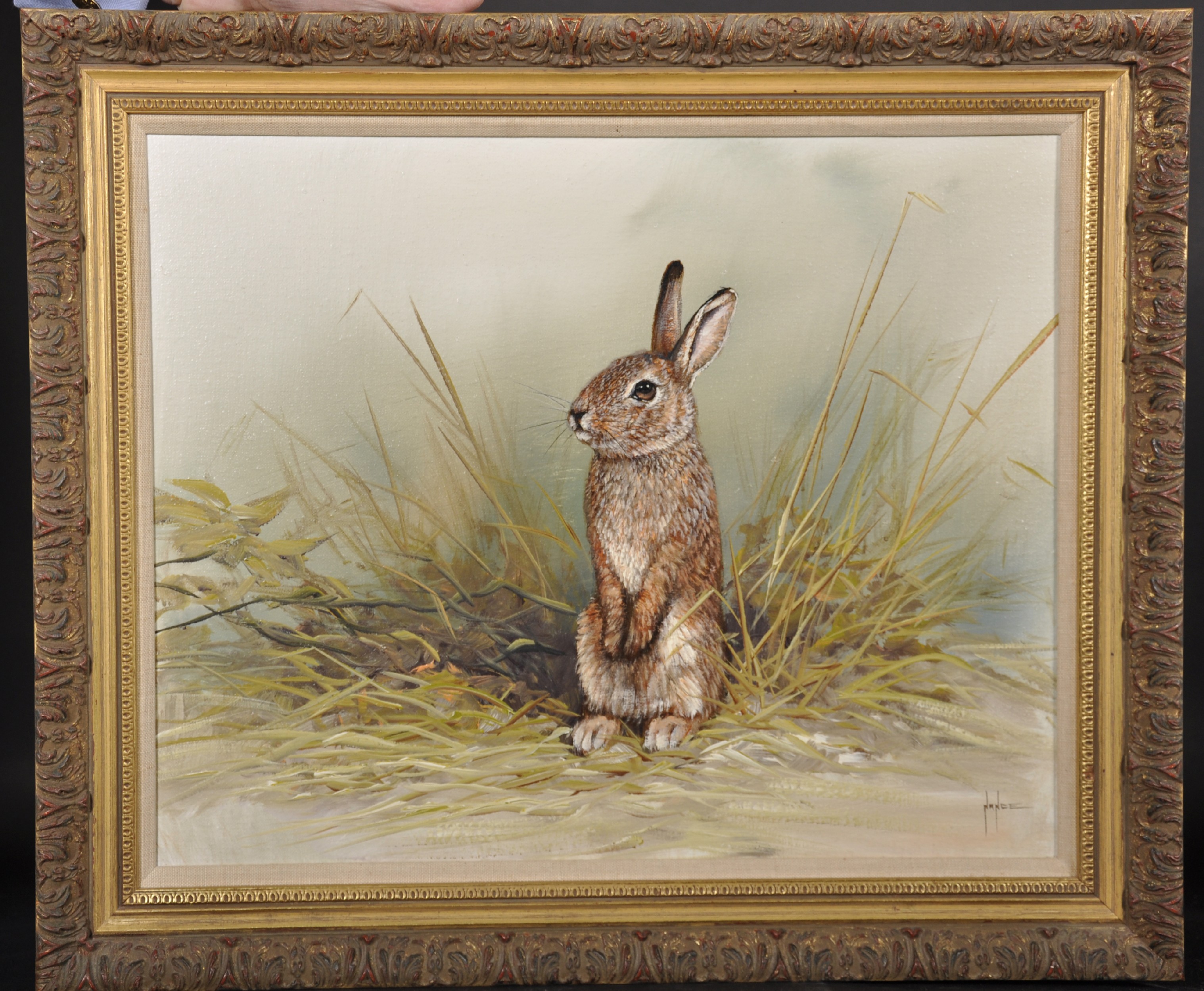 Mike Nance (20th Century) British. Study of a Rabbit, Oil on Canvas, Signed, 16" x 20", and Four - Image 2 of 7