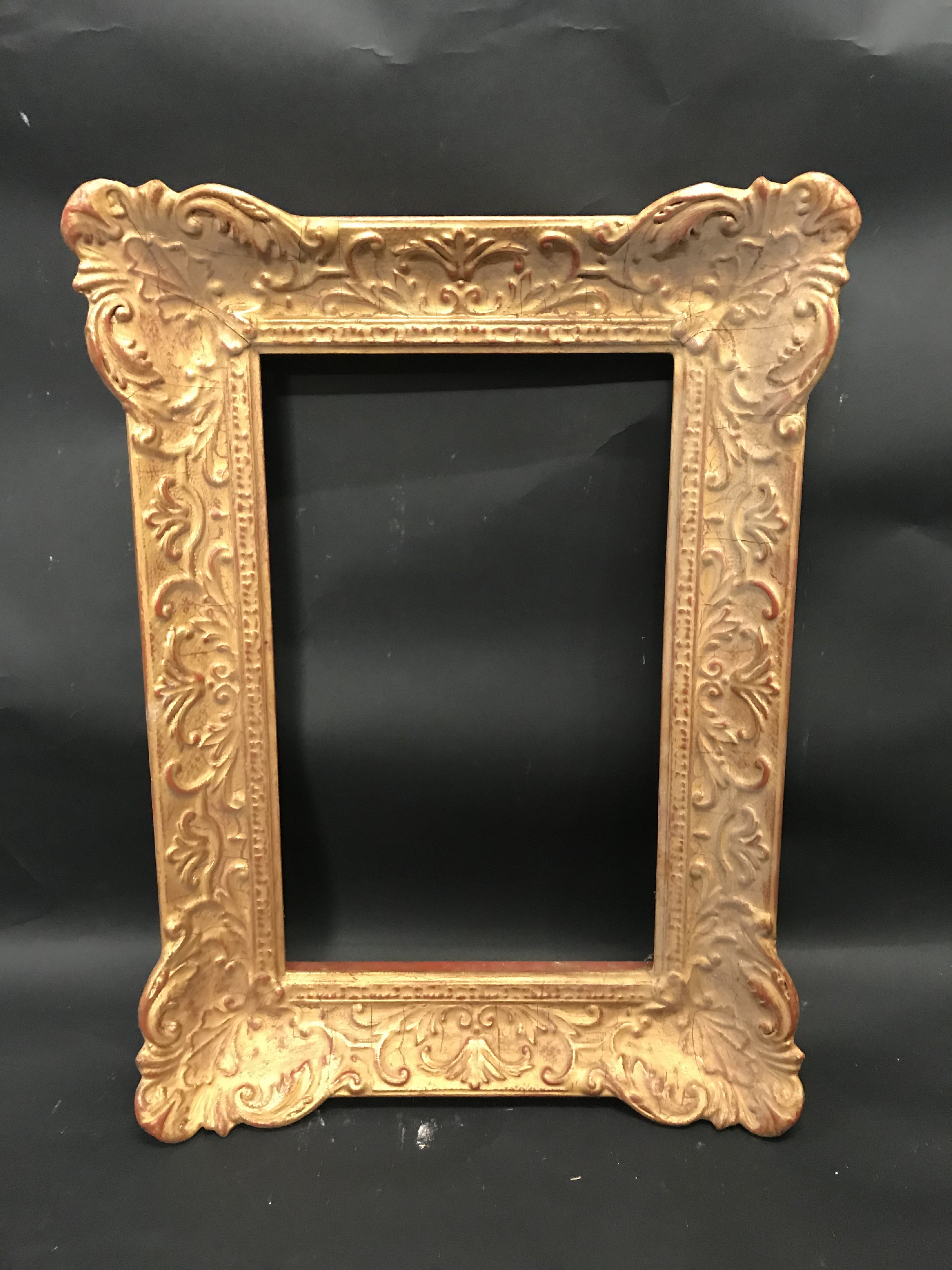 20th Century English School. A Gilt Composition Frame, with swept centres, 15.75" x 10" (rebate). - Image 2 of 3
