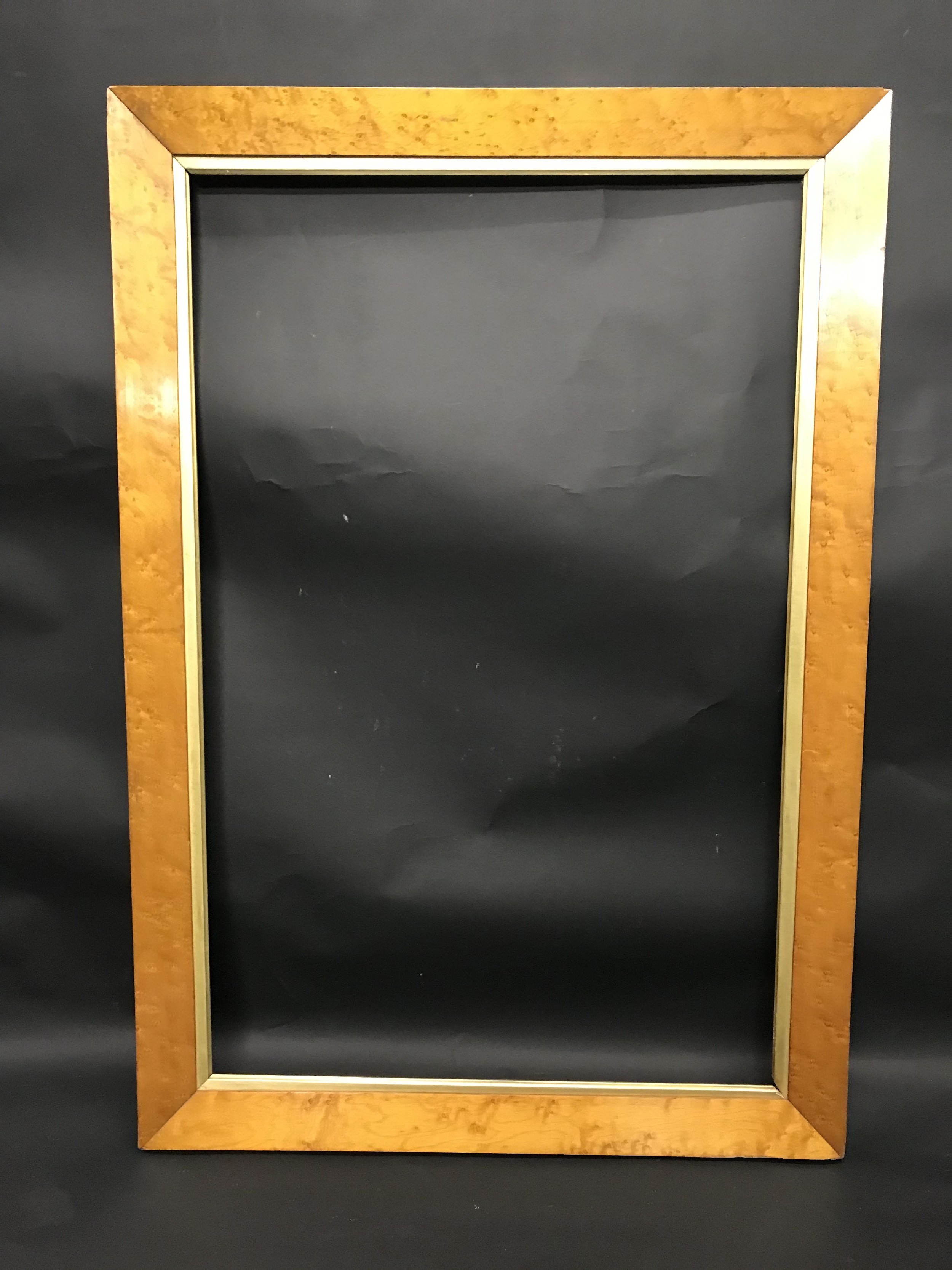 19th Century English School. A Birds Eye Maple Frame, with Gilt Slip, 33.5" x 22" (rebate). - Image 2 of 3