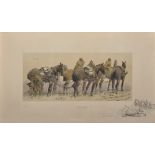 Charles Johnson Payne 'Snaffles' (1884-1967) British. "Gunners", Print, Signed in Pencil, Overall