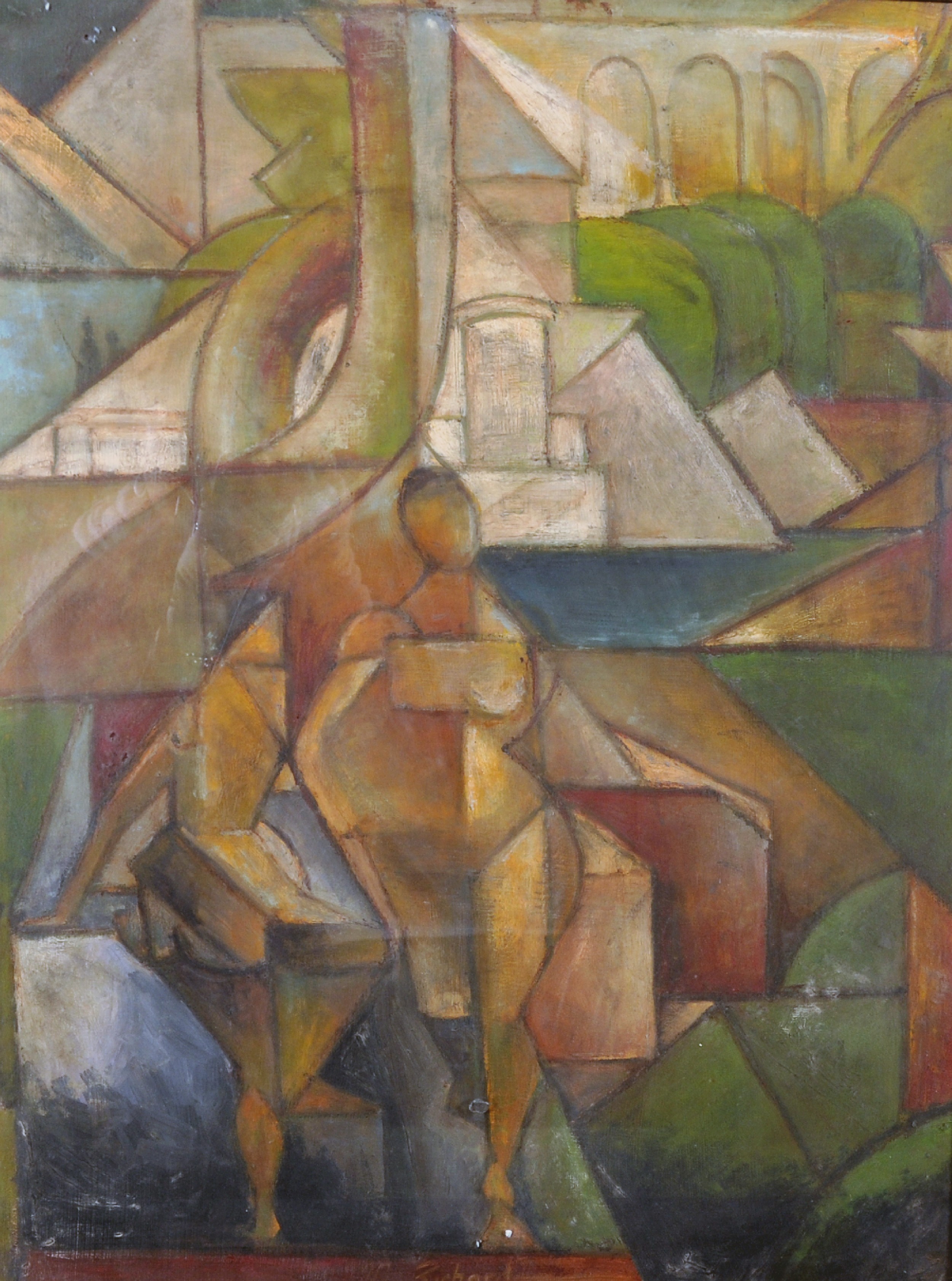 20th Century French School. Untitled, Oil on Board, Signed 'N Richard', 29" x 22".