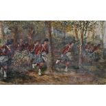 Paul Frenzeny (1840-1902) French/British. The Black Watch Regiment Charging, Watercolour, Signed,