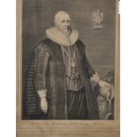 After Cornelius Johnson (1593-1661) Dutch. A Portrait of Sir Hugh Myddelton, Knight and Baronet,