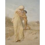 Frederick Goodall (1822-1904) British. "Sarah and Isaac", a Mother and Child standing in a