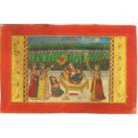 A GOOD 19TH / 20TH CENTURY INDO PERSIAN MUGHAL ART HAND PAINTED PICTURE ON PAPER, the picture