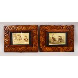 A GOOD PAIR OF JAPANESE 19TH CENTURY FRAMED PHOTOGRAPHS, each framed in a carved wooden frame,