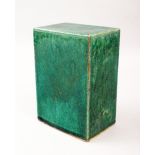 A GOOD 19TH CENTURY CHINESE TURQUOISE / CRACKLE GLAZE PORCELAIN PILLOW / STAND, 17cm high x 12cm