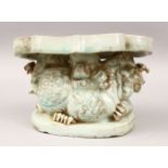 A GOOD CHINESE QINGBAI WARE PORCELAIN PILLOW OF A MYTHICAL BEAST, the pillow with a recumbent