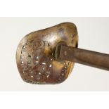 AN 1897 PATTERN N.C.O. SWORD, plain blade, pierced steel hilt with GVR cypher, 38.25ins, Circa.