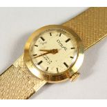 A LADIES .585 GOLD ORAFA WRISTWATCH.