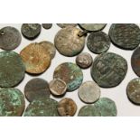 A BAG OF 27 OLD GREEK COINS.