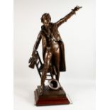 HENRY ETIENNE DUMAIGE (1830-1888) FRENCH A GOOD, LARGE 19TH CENTURY BRONZE OF THE FRENCH