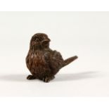 A SMALL JAPANESE BRONZE BIRD.