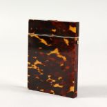 A TORTOISESHELL CARD CASE.