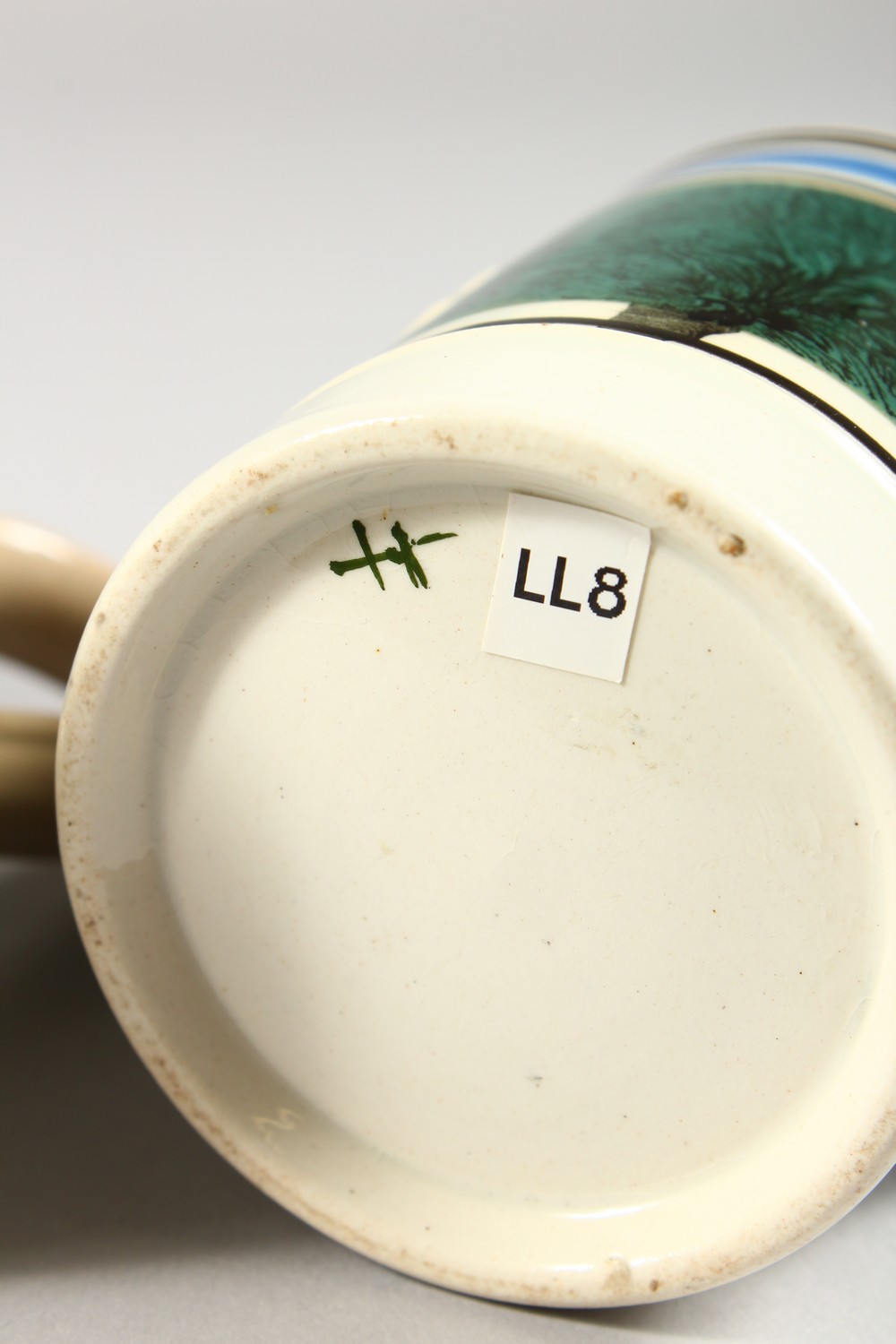 FOUR 19TH CENTURY MOCHA WARE TANKARDS, half pint, 2 x pint and a quart. - Image 17 of 20