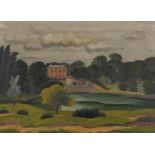 Arnold Auerbach (1898-1978) British. Hampstead Heath , Oil on Canvas, Inscribed on the reverse, 19 x