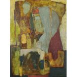 Tadeusz Was (1912-2005) Polish. Composition , Oil on Canvas, Signed and Dated 64, and Inscribed on a