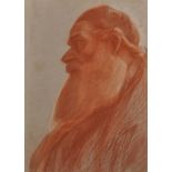 Late 19th Century French School. Portrait of a Rabbi, Pastel, Unframed, 18" x 13".